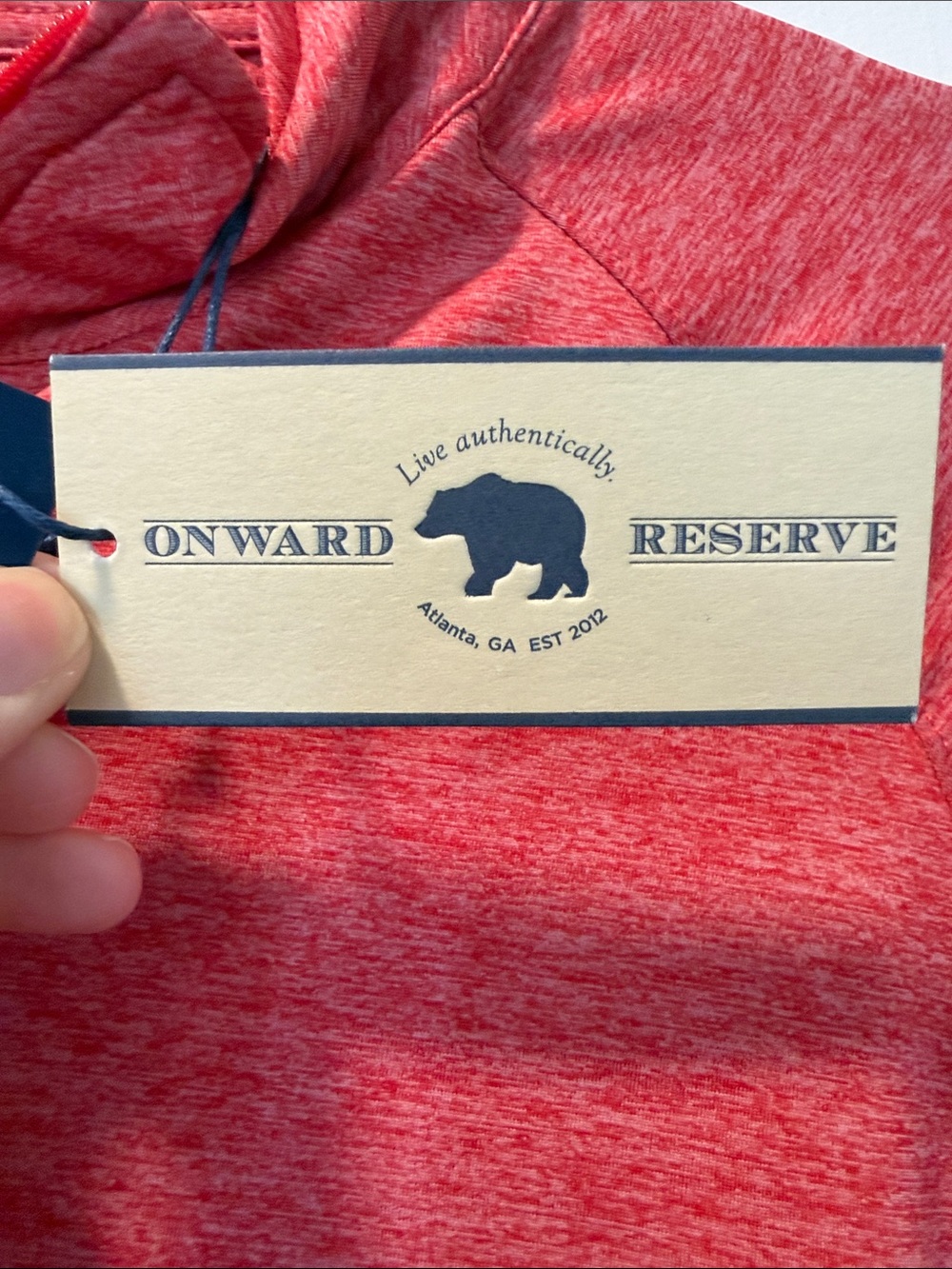 NWT Onward Reserve Performance Quarter-Zip Long Sleeve Shirt - Red - Picture 3 of 5